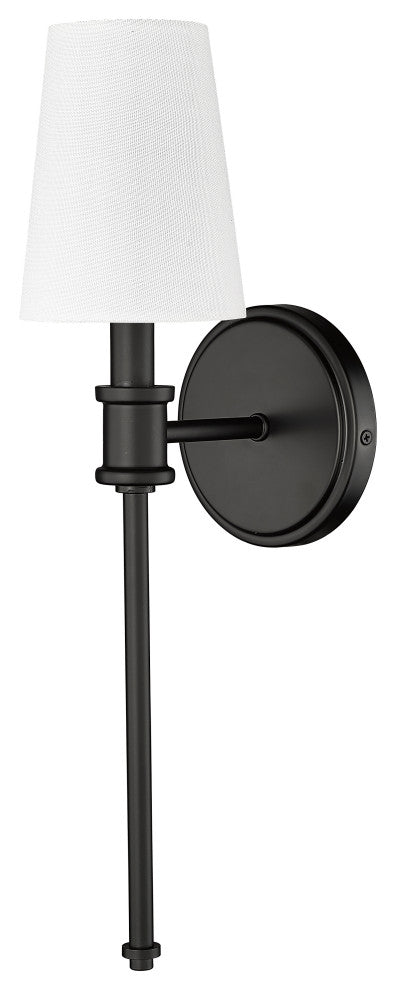 1 Light 5 in. Matte Black Sconce