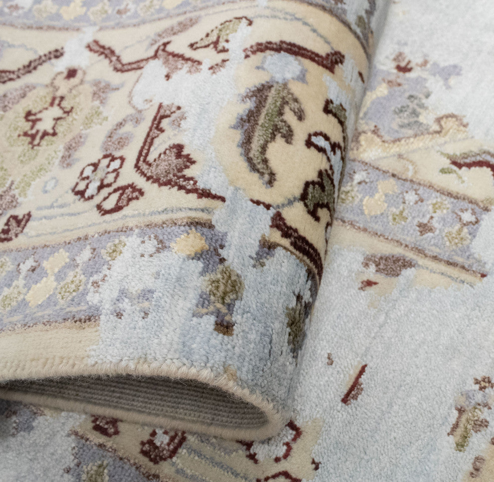 Fine Erase Khurshid Ivory Rug, 8'1x10'1