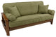 Solid Microsuede Full Futon Cover Set, Sage Green
