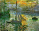 Claude Oscar Monet Sunrise, Also known as Seascape Gallery Wrapped Canvas Print