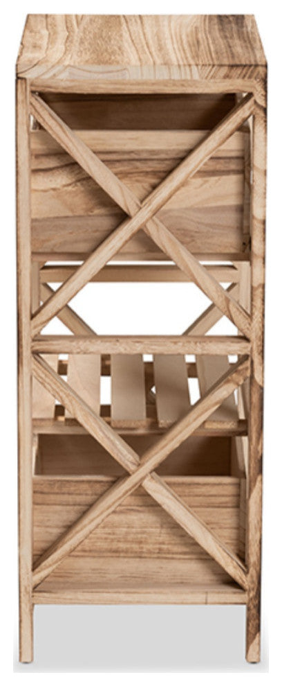 Mandell Natural Brown Finished Wood 2-Drawer Storage Unit