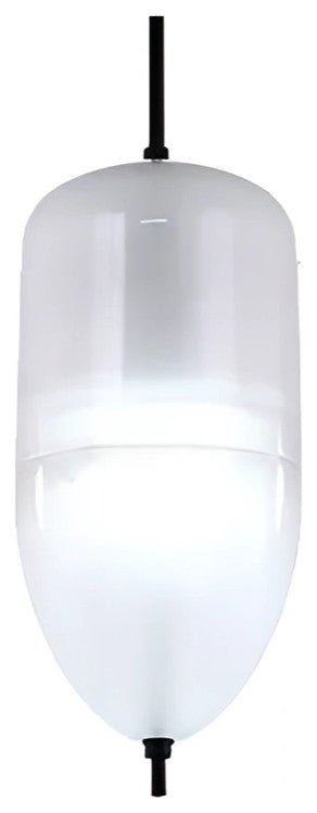 Blue/White Drop-shaped Glass LED Hanging Lamp for Kitchen Island, White, D