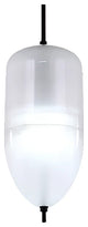 Blue/White Drop-shaped Glass LED Hanging Lamp for Kitchen Island, White, D