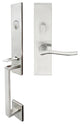 Waterfall Lever, Mortise Entry Handleset, Left Hand, Satin Stainless Steel
