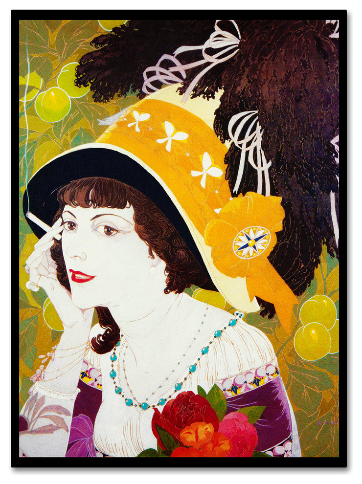 Vintage Lavoie 'De Feure Smoking Woman Iii' Canvas Art, 19x14