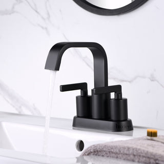 Luxier MSC14-T Single-Handle Bathroom Faucet With Drain, Matte Black