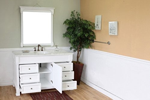 60" Single Sink Wood Vanity, White