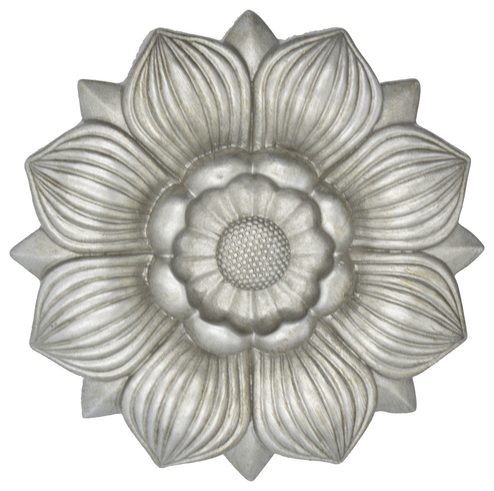 Urbanest Large Bloom Medallion Drapery Holdback, Set of 2, English Pewter