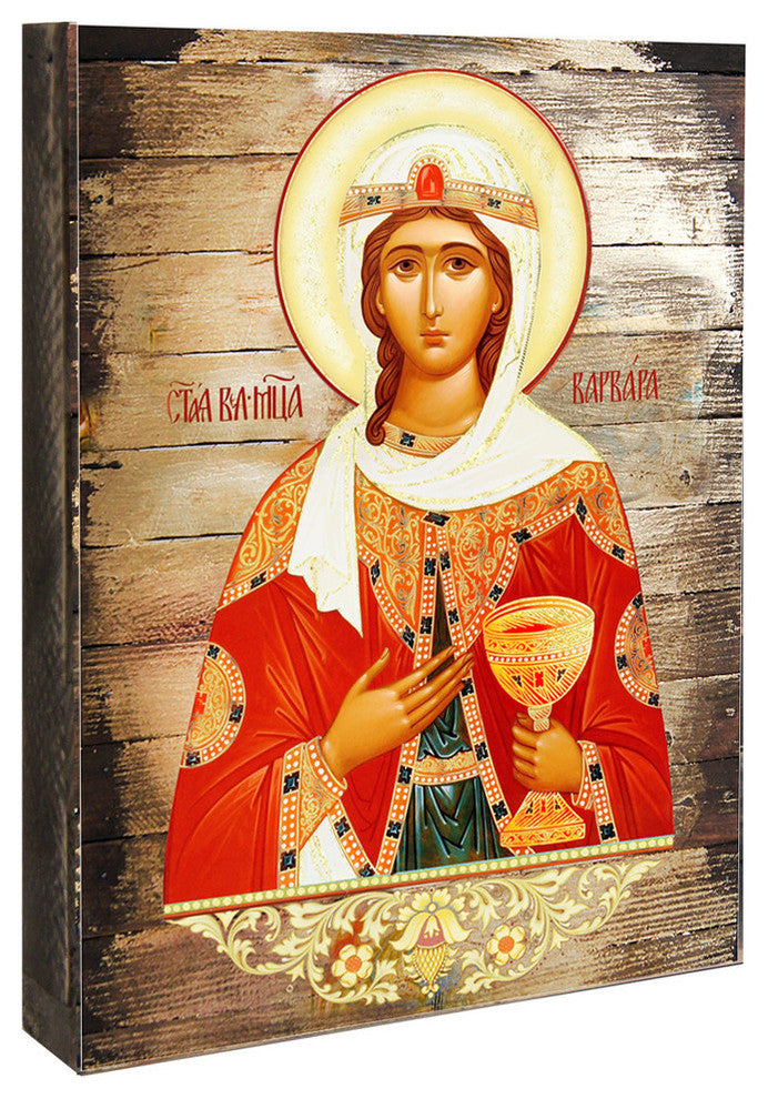 Saint Barbara Wall Figurine, 16"x12"