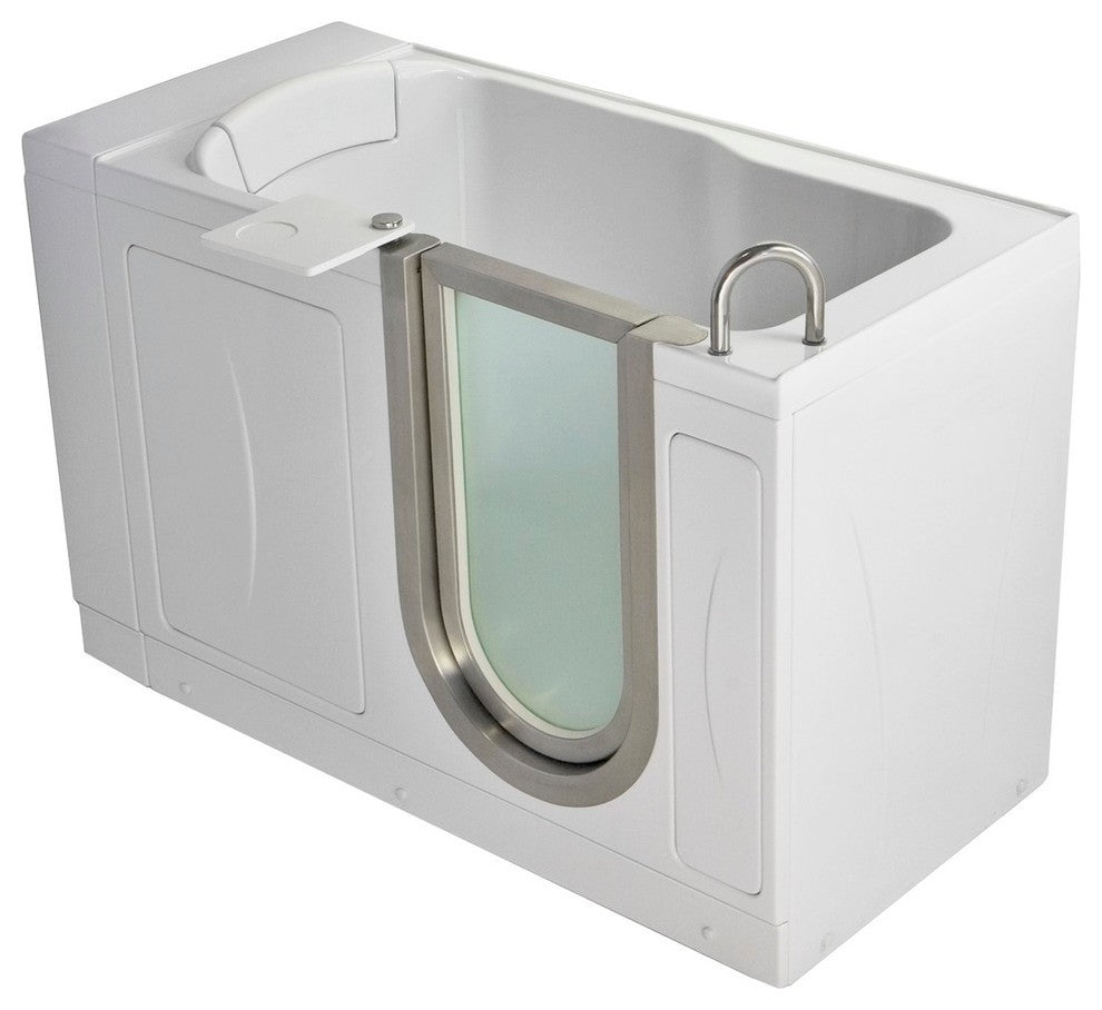 Ella Petite Soaking Acrylic Walk In Bath Right Side Door and Drain