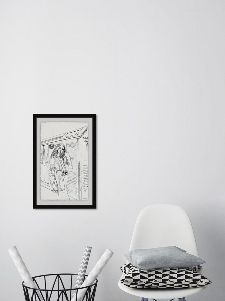 "Tram Fashion" Framed Painting Print, 30"x45"