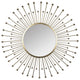 Gold Sunburst Round Wall Mirror