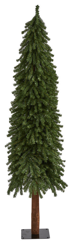 6ï¿½ Grand Alpine Christmas Tree with 601 Bendable Branches on Natural Trunk
