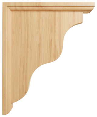 1 1/2"W x 9"D x 11"H Hamilton Traditional Bracket, Red Oak