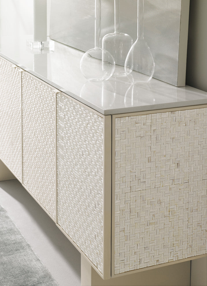 Bomb-Shell 4-Door Buffet With Pearl Shell