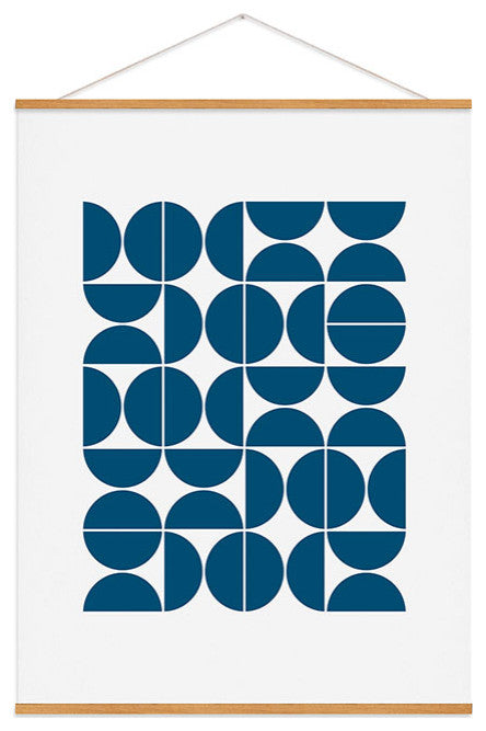 The Old Art Studio Mid Century Modern 04 Blue Art Print