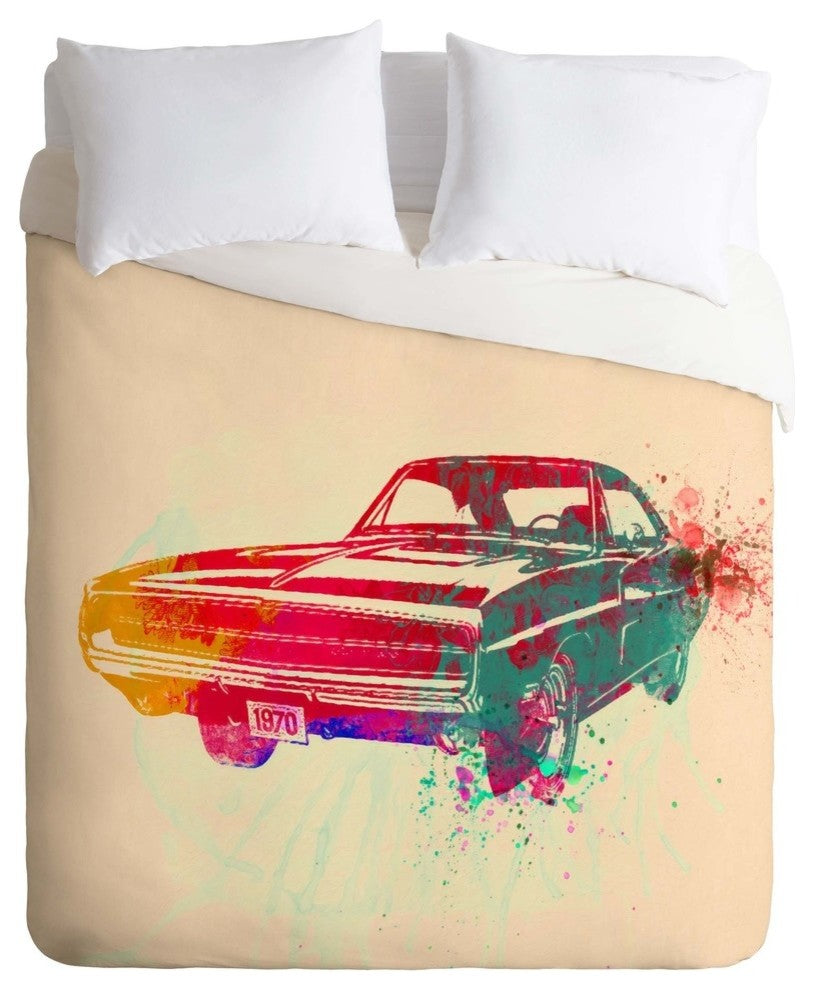 Deny Designs Naxart 1967 Dodge Charger 1 Duvet Cover - Lightweight