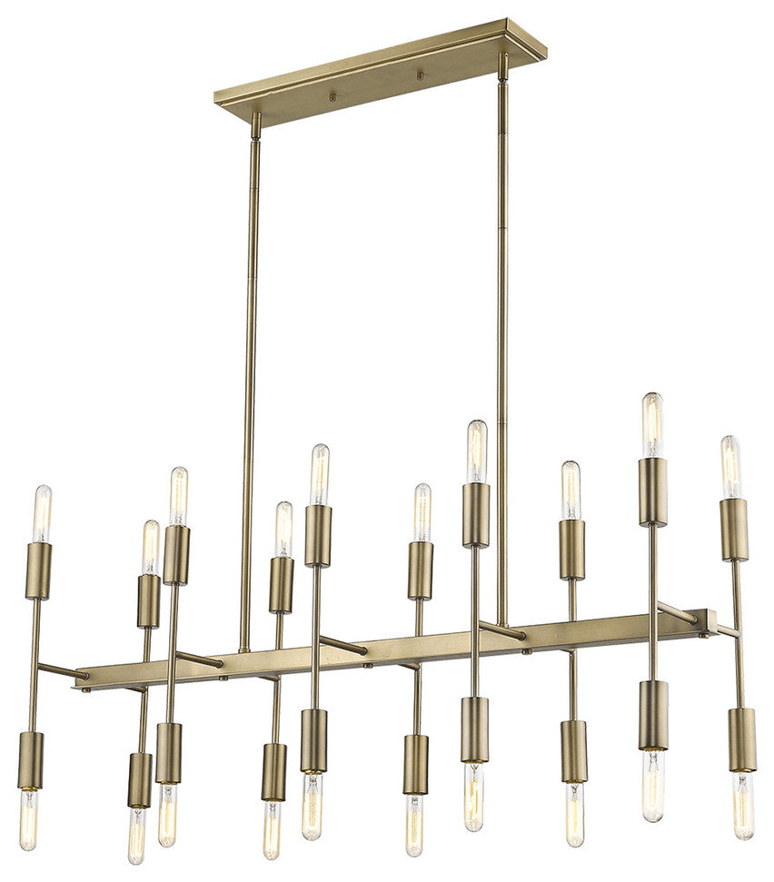 Perret 20-Light Aged Brass Island Pendant