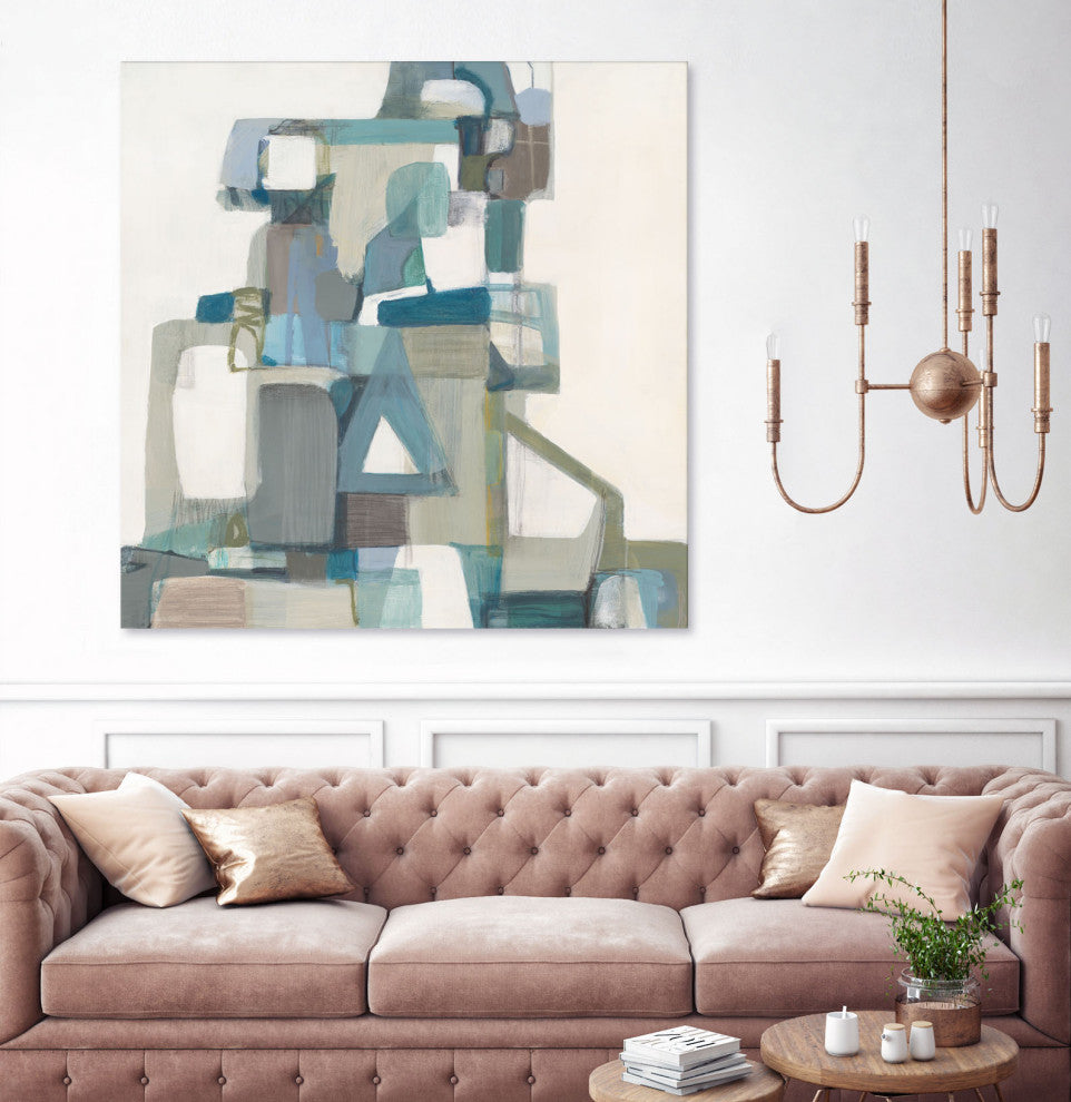 Modern Pyramid - 72 x 72 by Terri Burris