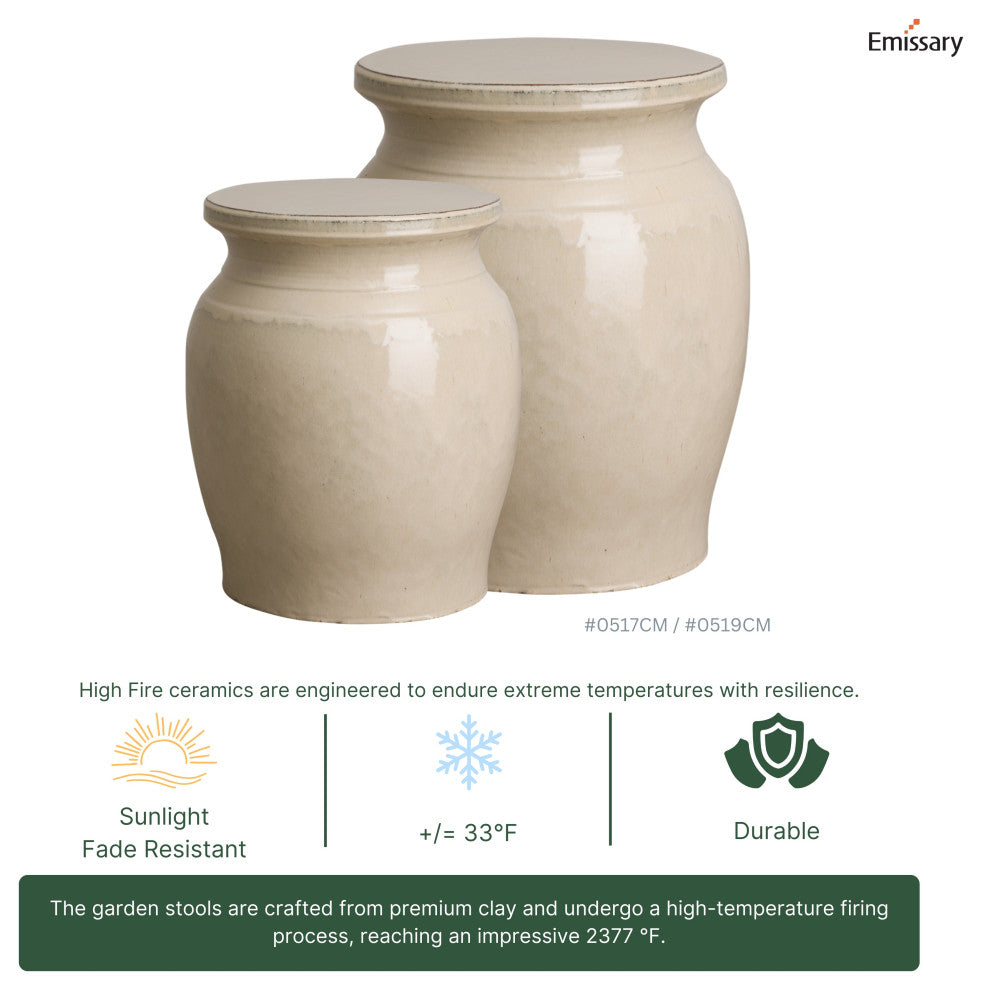 Koji Garden Seat, Cream 15x18