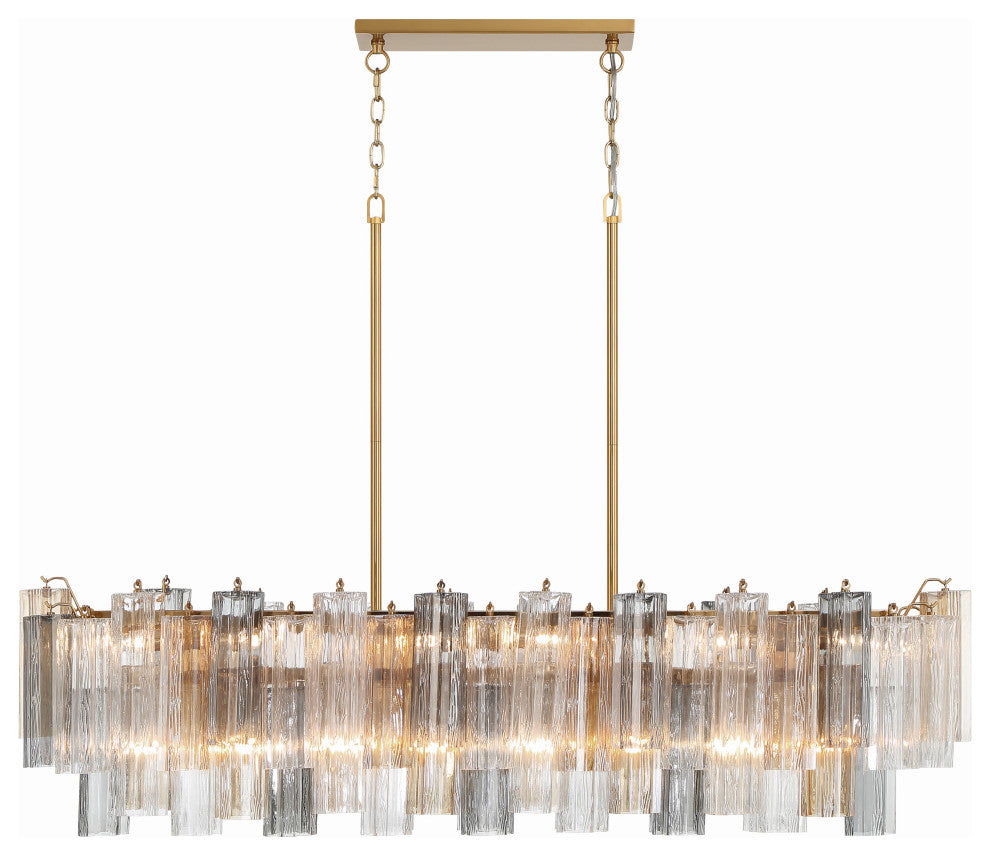 Crystorama Addis 14 Light Aged Brass Chandelier