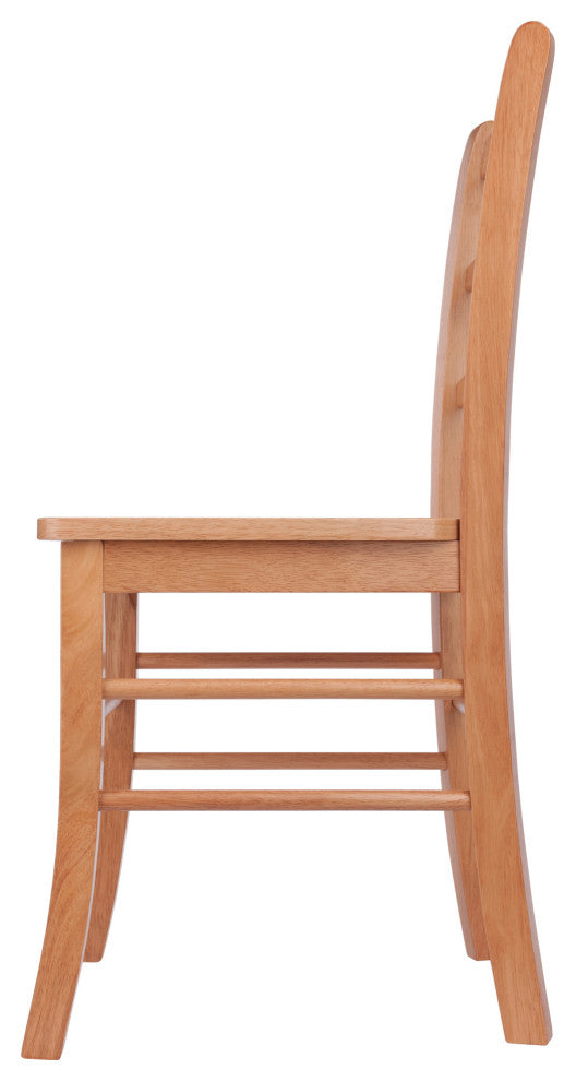 Benjamin Ladder-back Chairs, 2-Pc Set, Light Oak