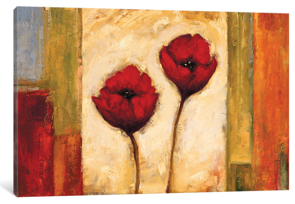"Poppies In Rhythm II" by Brian Francis, Canvas Print, 26"x18"