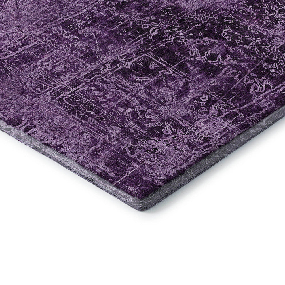 Premium Machine Washable Mayfield AMF559 Purple 8' x 10' Rug