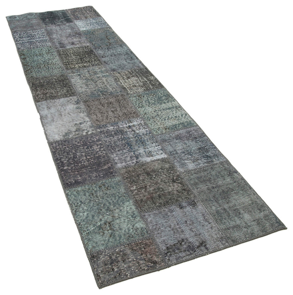Rug N Carpet - Handmade Anatolian 2' 9" x 10' 1" Antique Patchwork Runner Rug