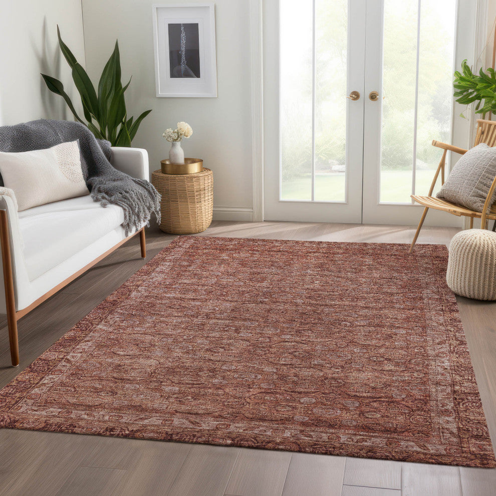 Machine Washable Indoor/Outdoor Chantille ACN1762 Terracotta 2'6" x 3'10" Rug