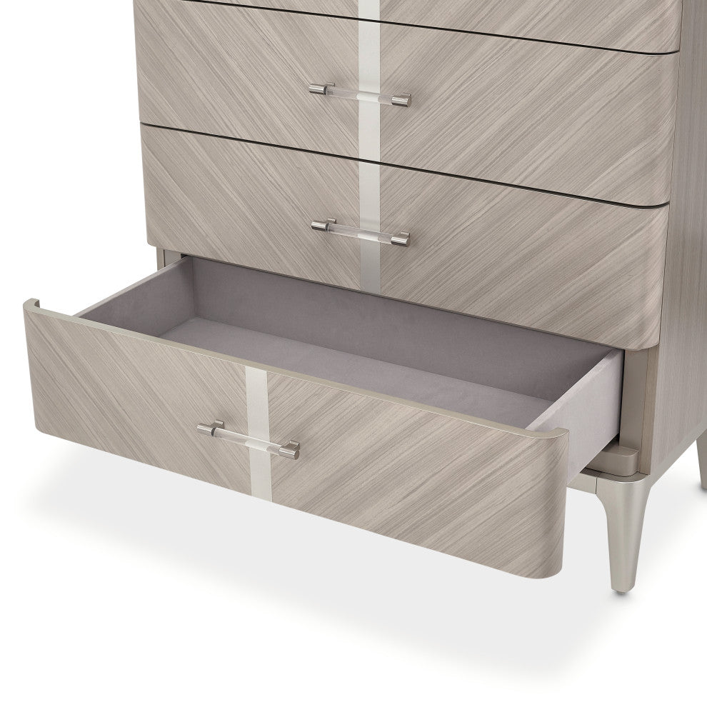 Lanterna Highboy Chest - Silver Mist