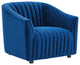Announce Performance Velvet Channel Tufted Armchair