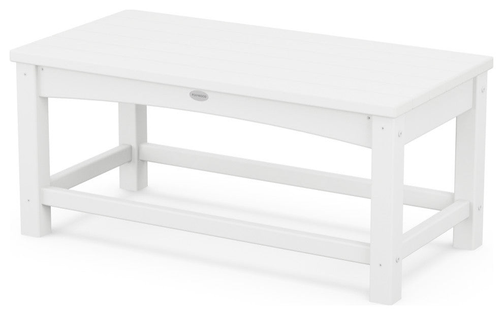 POLYWOOD Club Coffee Table, White