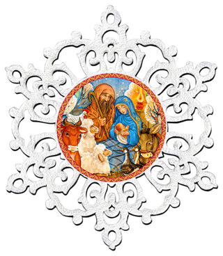 Nativity Snowflake Door Hanger