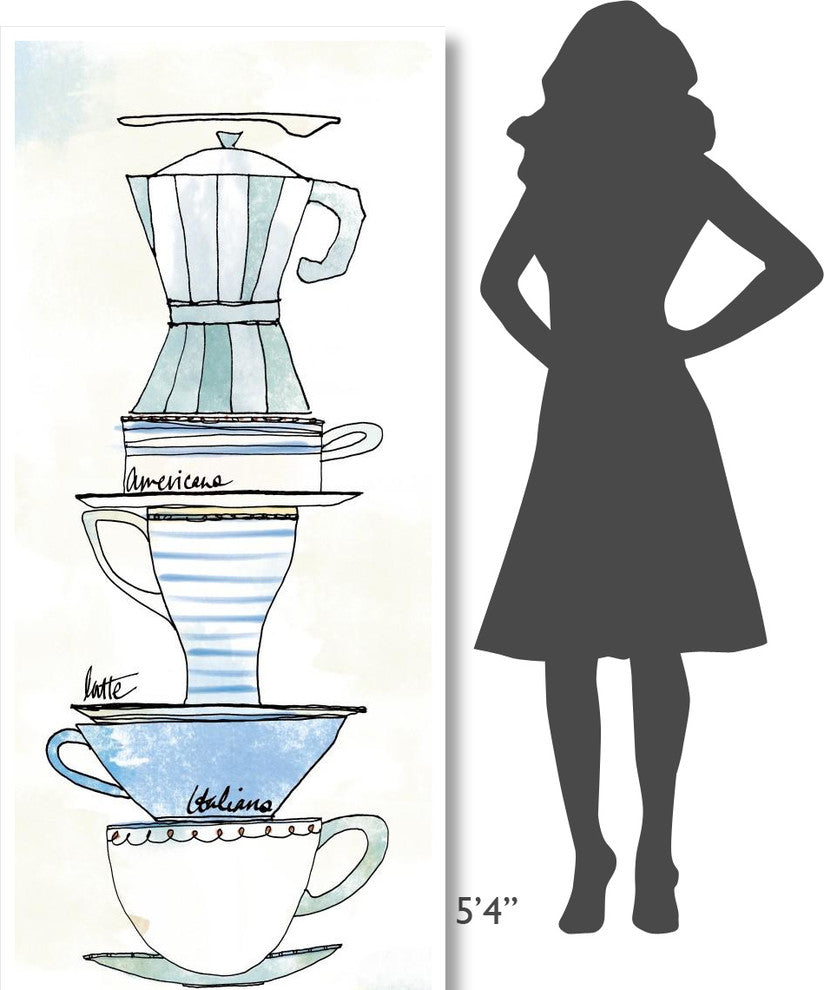 "Good Brew X" Digital Paper Print by Sue Schlabach, 32"x77"