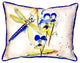 Betsy Drake Blue Dragonfly Small Indoor/Outdoor Pillow 11x14