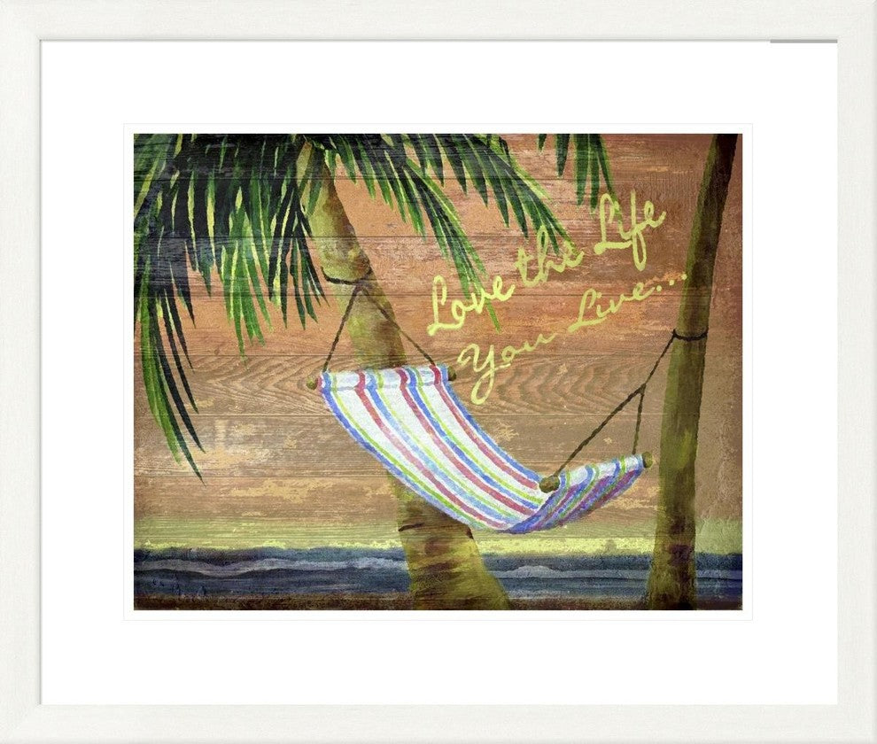 "Swaying on the Beach" Framed Digital Print by Karen J. Williams, 29x25"