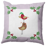 Christmas Birds Accent Pillow, Light Purple, 26"x26"