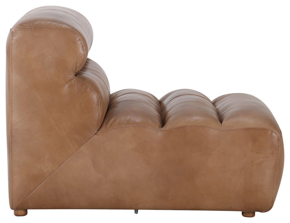 Ramsay Leather Slipper Chair Tan