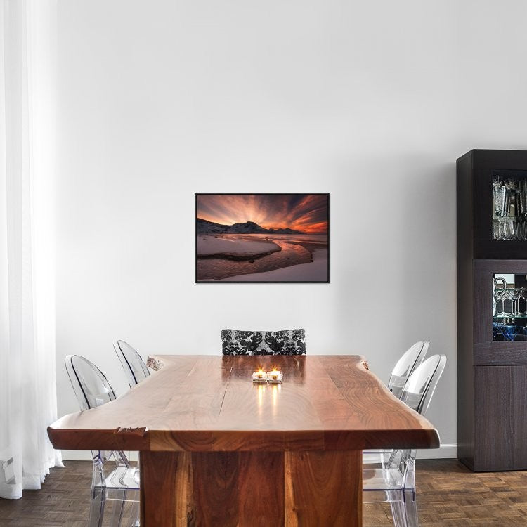 "Golden Sunset" Framed Canvas Giclee by Jaroslav Zakravsky, 31x21"