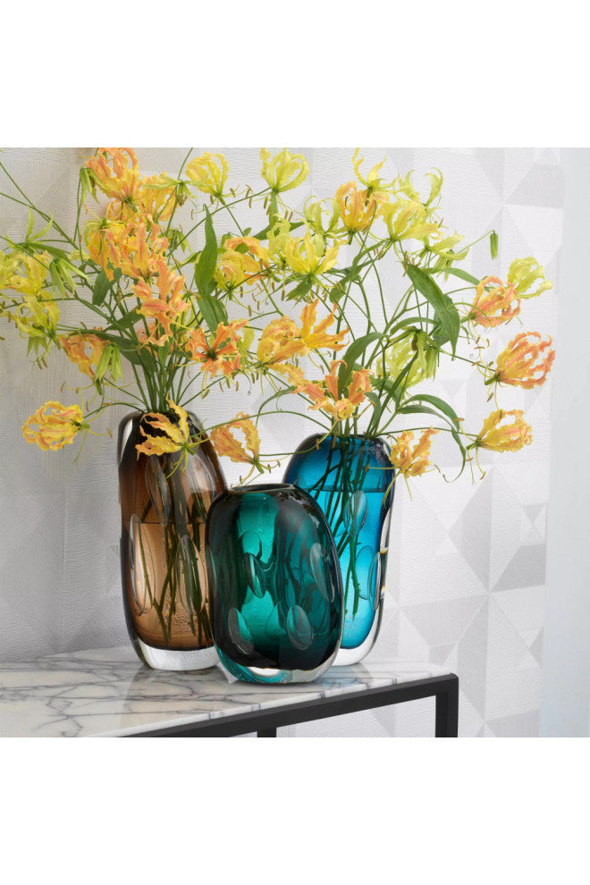 Brown Handblown Glass Vase | Eichholtz Sianni L