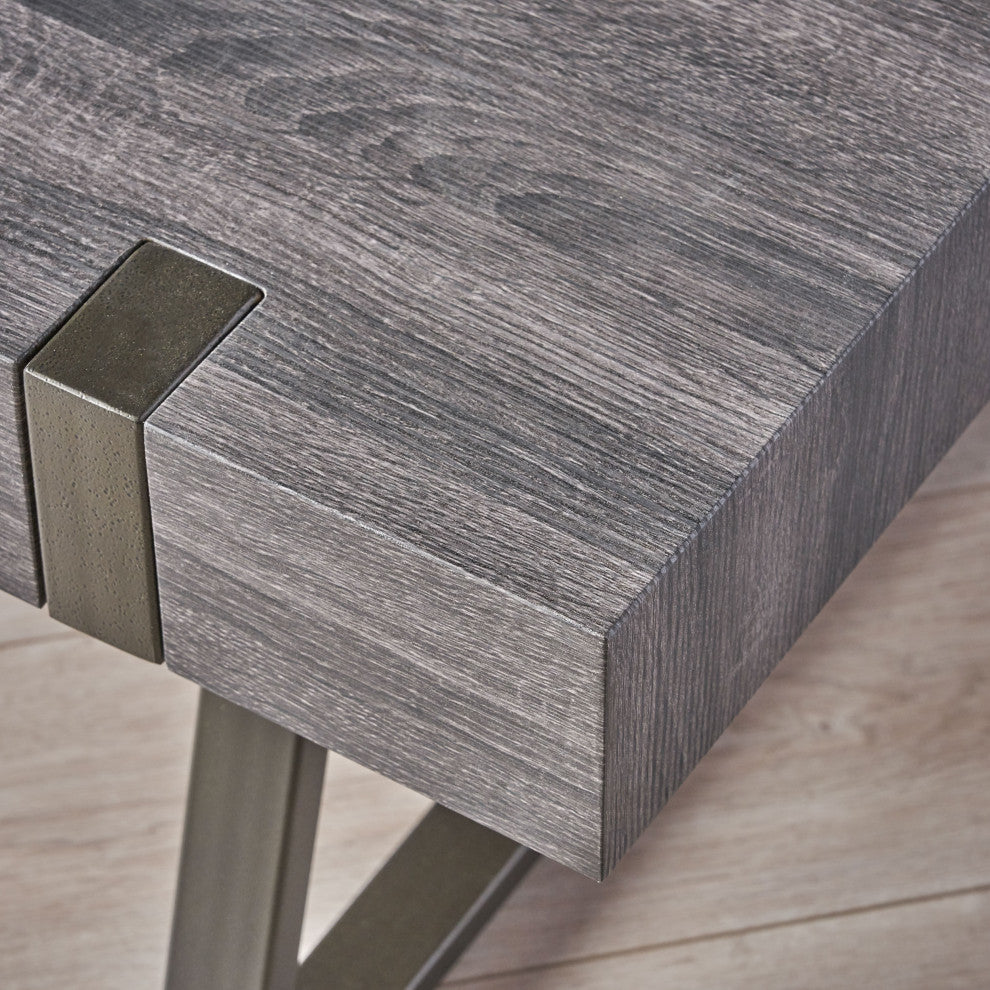 GDF Studio Genwa Canyon Coffee Table, Black Oak