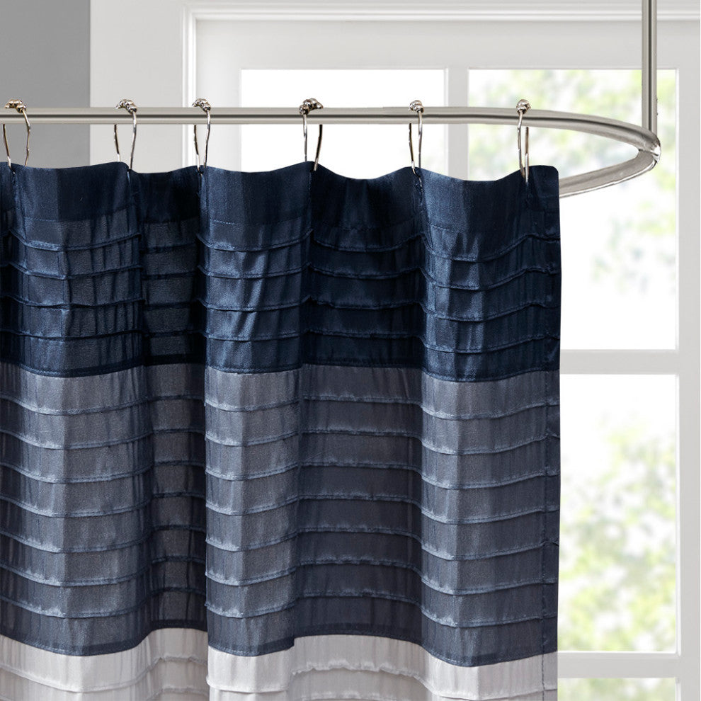 Madison Park Amherst Faux Silk Shower Curtain