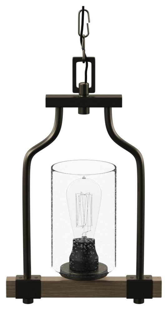 Barnes Mill Collection 1-Light Mini-Pendant, Antique Bronze