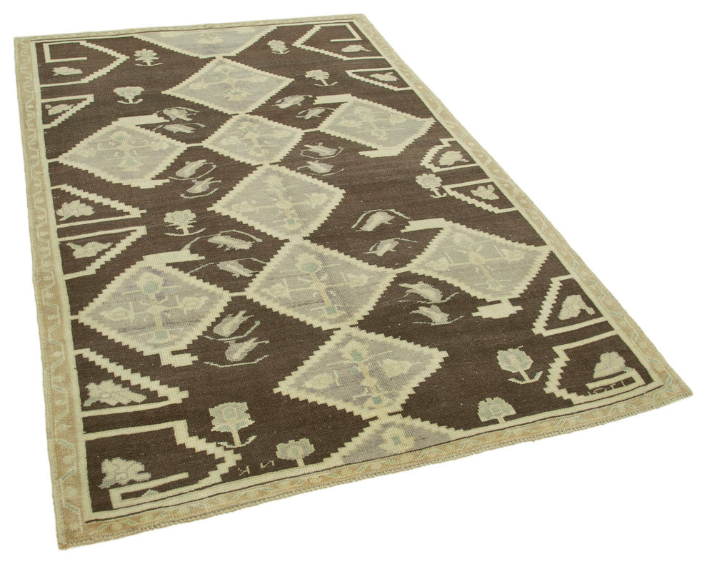 Rug N Carpet - Handmade Turkish 4' 10'' x 7' 4'' One-of-a-Kind Wool Rug