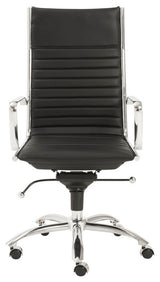 Dirk High Back Office Chair, Black/Chrome