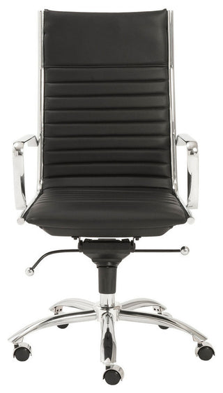 Dirk High Back Office Chair, Black/Chrome