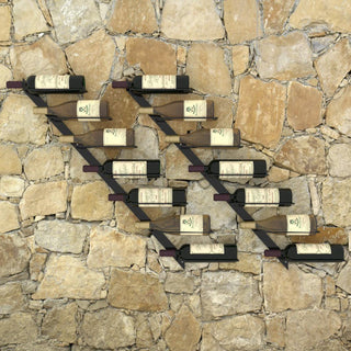 vidaXL Wall Wine Rack Bottle Holder for 14 Bottles Wall Mounted Wine Storage