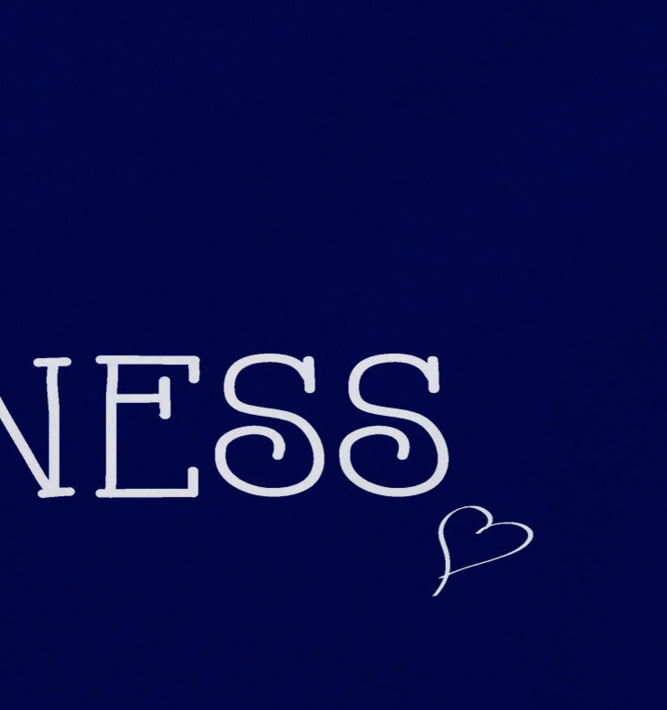18"x14" Happiness, Word Print Placemat, Blue, Set of 4