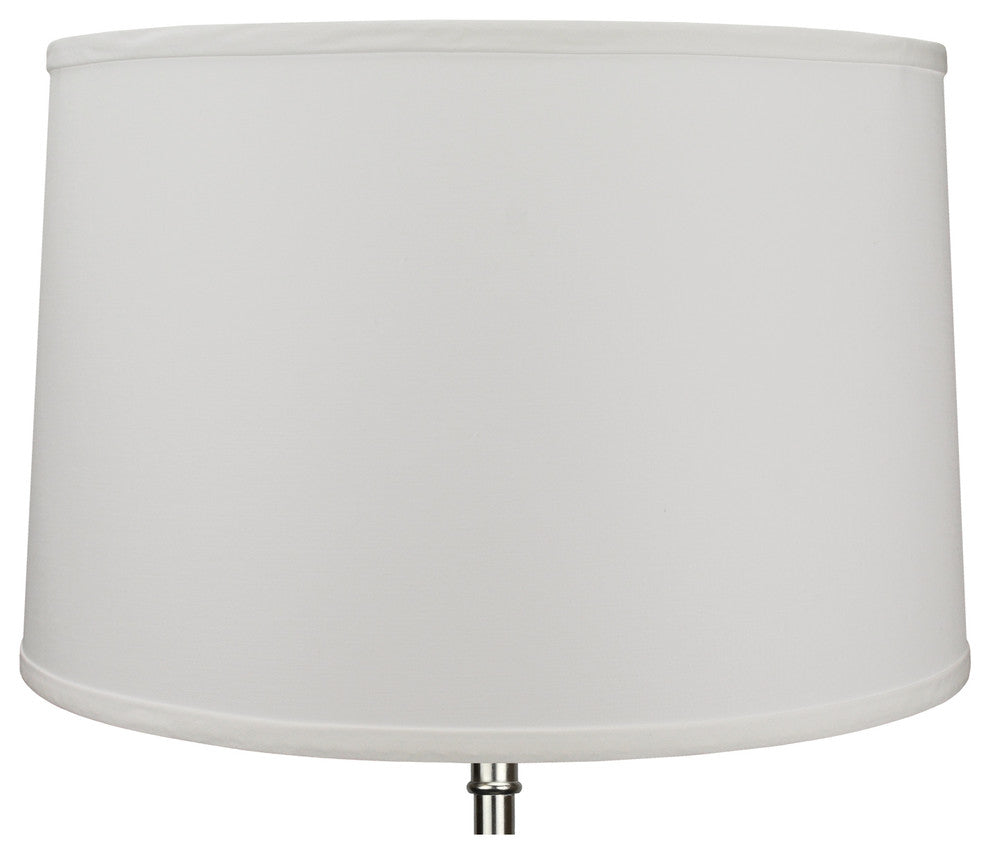 Fenchel Shades, 16"x17"x11" Spider Attachment Drum Lamp Shade, Linen Cream